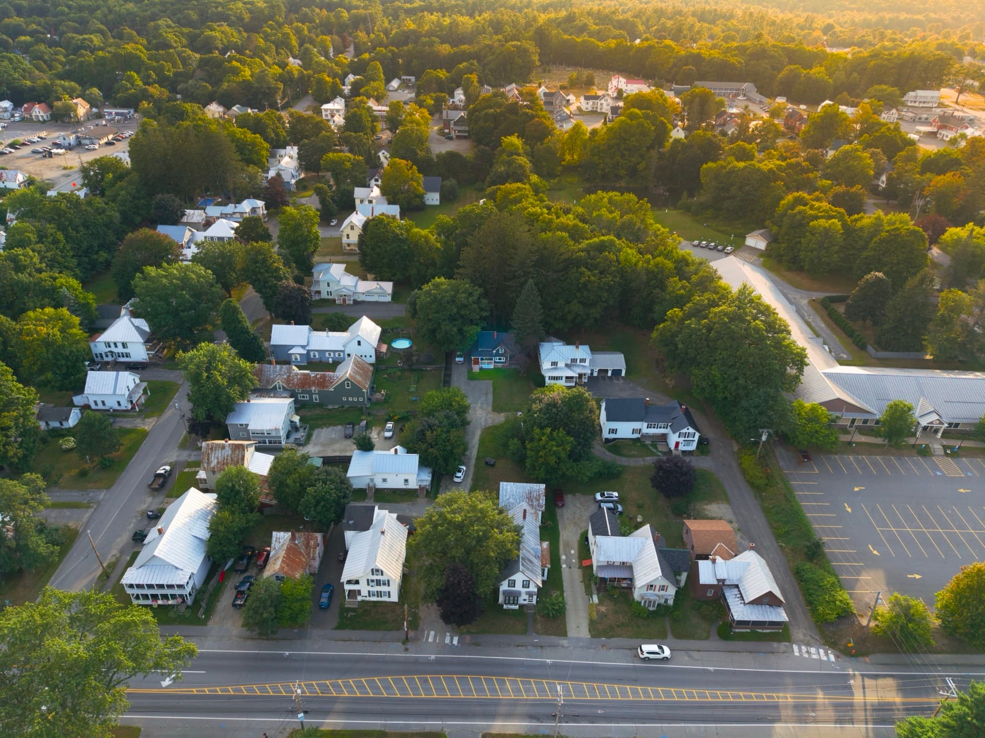 Edward Court, Skowhegan — Neighborhood At Golden Hour