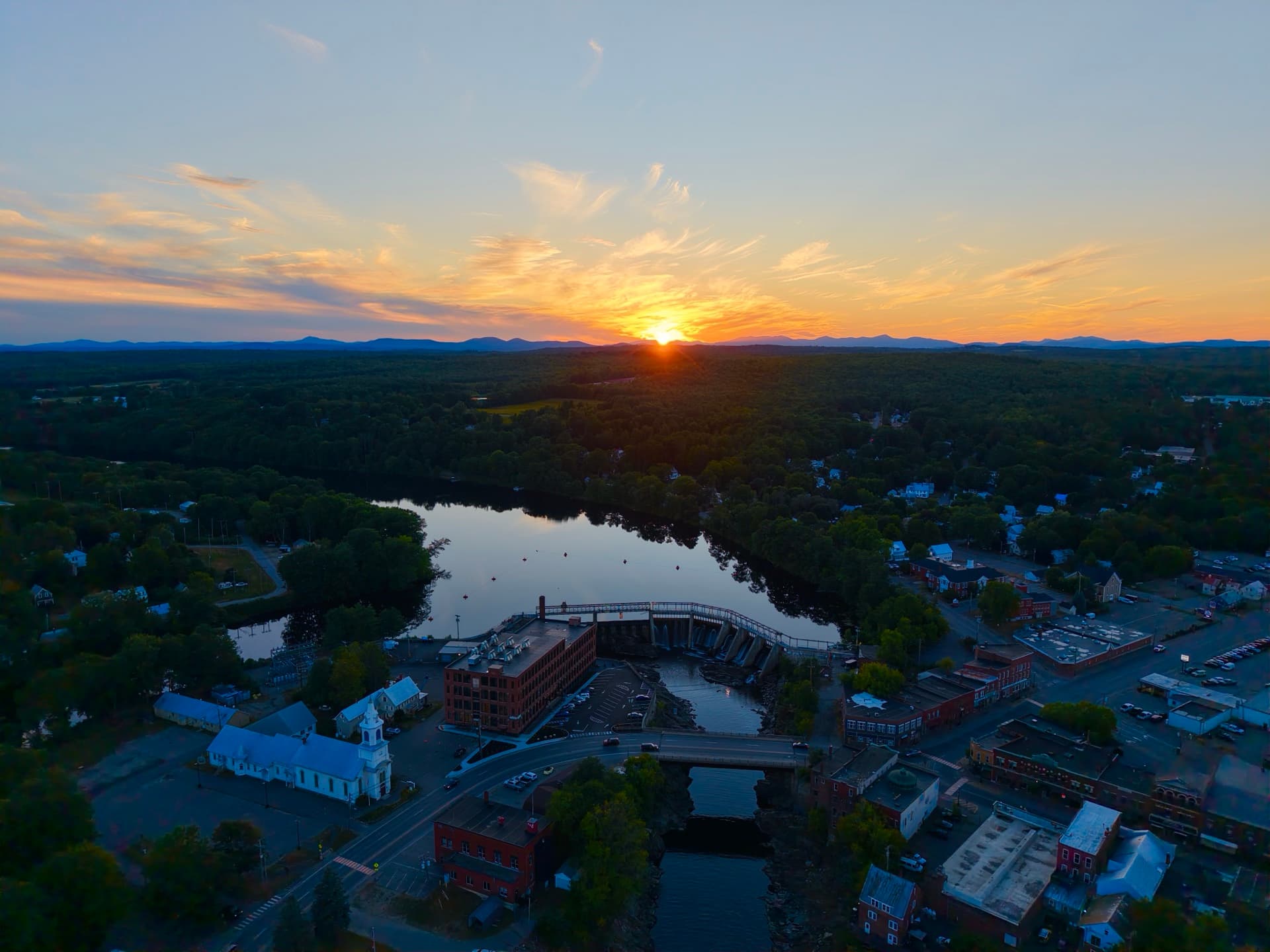 Downtown Skowhegan — Sunset